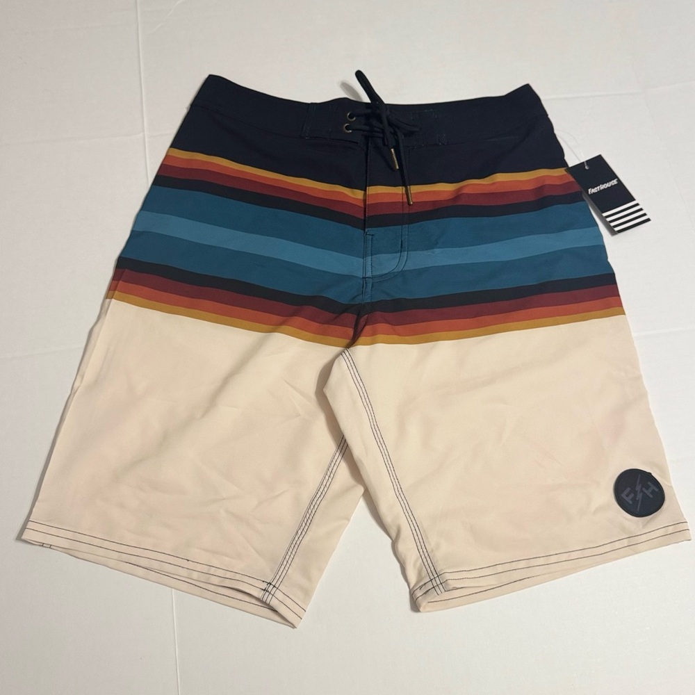 Men's Multicolor Striped Board Shorts